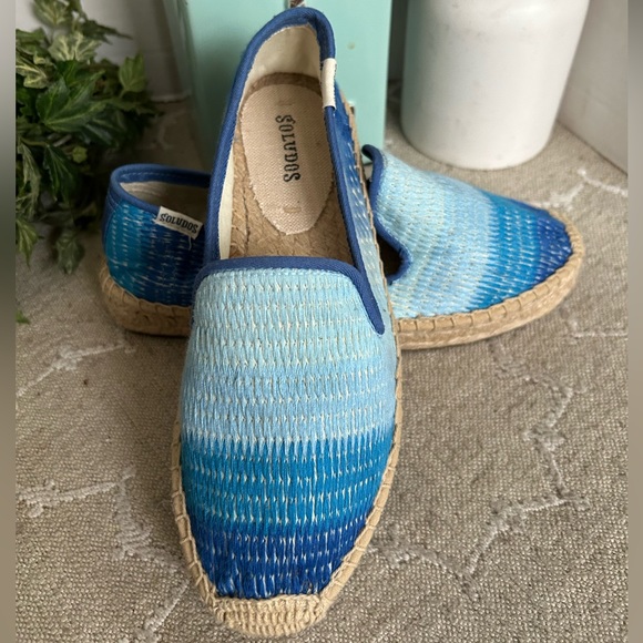 Soludos Ombré Blue Slip On Espadrille Loafer Shoes. Size 5.5 - Picture 2 of 11